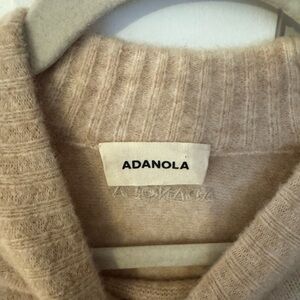 Adanola Cream Beige Ribbed Wool Blend Sweater